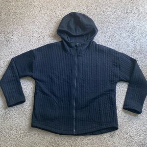 GAP Black Quilted Hooded Jacket